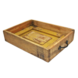 Taca Skrzynka z uchwytami ze starego drewna S 40x29cm